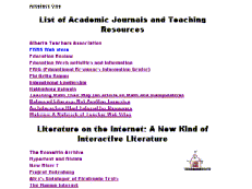 Reflection -- A list of links for eclectic learning over a lifetime